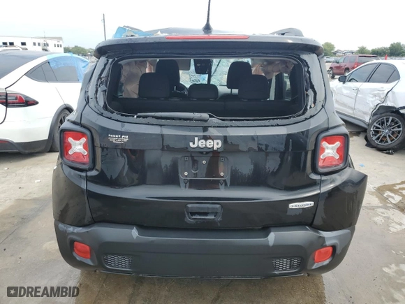 2018 Jeep Renegade Latitude with VIN ZACCJABB3JPH92123, listed as a Copart auction lot 67126934 with 0 mi miles and Salvage Title. Bid and sale history available at carsss.com. Image 6.