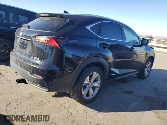 2017 Lexus NX 300h with VIN JTJBJRBZ0H2050903, listed as a Copart auction lot 43366305 with 55,965 mi miles and Salvage Title. Bid and sale history available at DreamBid. Image 3.