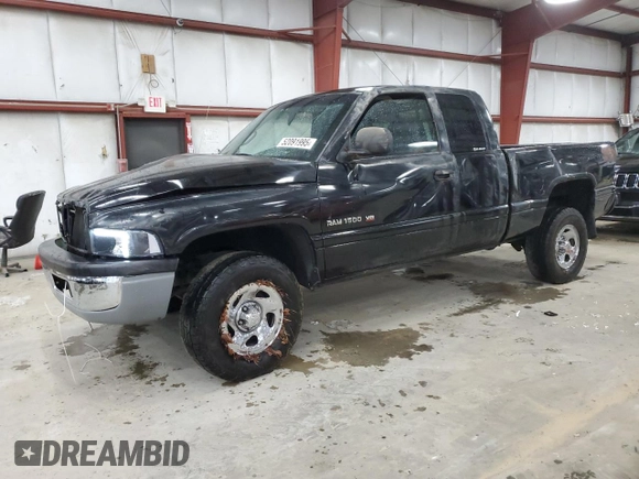 2001 Dodge 1500 with VIN 3B7HC13Y41M575749, listed as a Copart auction lot 52091995 with 228,308 mi miles and Salvage Title. Bid and sale history available at carsss.com. Image 1.