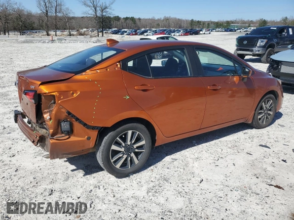 2022 Nissan Versa SV with VIN 3N1CN8EV5NL841939, listed as a Copart auction lot 48990195 with 57,076 mi miles and Salvage title. Bid and sale history available at DreamBid. Image 3.