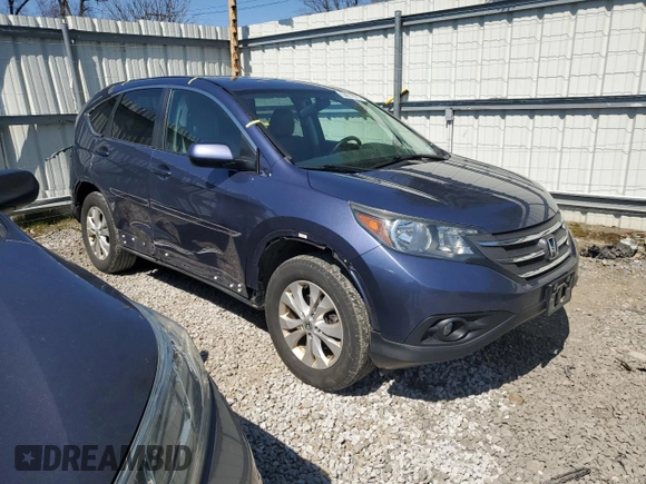2013 Honda CR-V EX with VIN 2HKRM4H51DH689817, listed as a Copart auction lot 53637875 with 161,301 mi miles and Salvage Title. Bid and sale history available at carsss.com. Image 4.