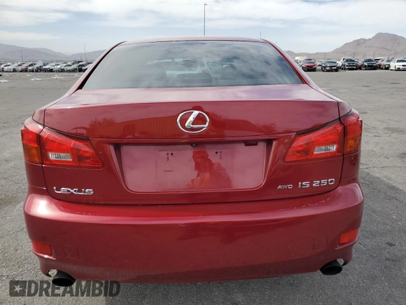 2006 Lexus IS 250 with VIN JTHCK262662004691, listed as a Copart auction lot 56769385 with 96,815 mi miles and Salvage title. Bid and sale history available at DreamBid. Image 6.