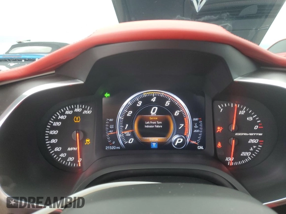 2017 Chevrolet Corvette with VIN 1G1Y12D78H5114063, listed as a Copart auction lot 74855174 with 21,520 mi miles and Salvage title. Bid and sale history available at DreamBid. Image 9.