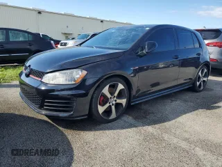 2015 Volkswagen Golf GTI Autobahn with VIN 3VW4T7AU4FM064628, listed as a Copart auction lot 74144834 with 0 mi miles and Salvage Title. Bid and sale history available at carsss.com. Image 1.