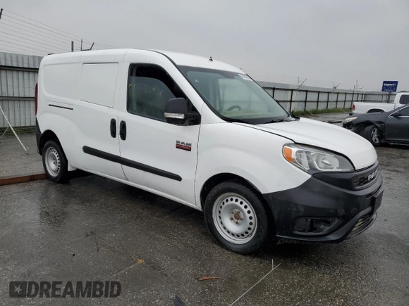 2019 Ram ProMaster City Cargo Tradesman with VIN ZFBHRFABXK6M14451, listed as a Copart auction lot 45408795 with 224,365 mi miles and Salvage title. Bid and sale history available at DreamBid. Image 4.