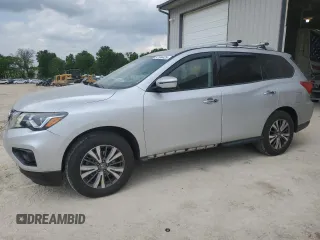 2018 Nissan Pathfinder SV with VIN 5N1DR2MM2JC646684, listed as a Copart auction lot 57104425 with 95,718 mi miles and Salvage title. Bid and sale history available at DreamBid. Image 1.