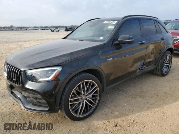 2020 Mercedes-Benz GLC with VIN W1N0G6EB3LF769353, listed as a Copart auction lot 49112485 with 26,326 mi miles and Salvage Title. Bid and sale history available at carsss.com. Image 1.