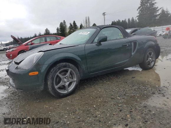2001 Toyota MR2 z VIN JTDFR320810037734, wystawiony jako Copart lot #51645125 z przebiegiem 269 261 mil mil oraz Szkody całkowita. Historia ofert i sprzedaży dostępna na DreamBid. Obrazek 1.