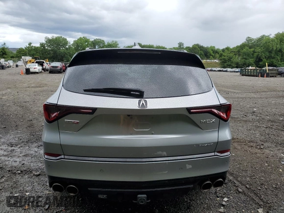 2023 Acura MDX Type S w/Advance Package with VIN 5J8YD8H84PL003381, listed as a Copart auction lot 58864114 with 27,124 mi miles and Salvage Title. Bid and sale history available at carsss.com. Image 6.