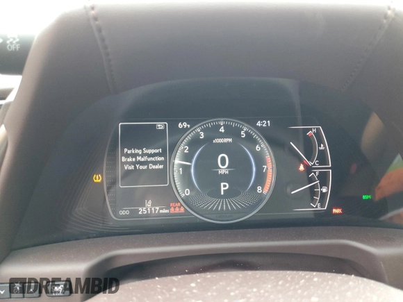 2021 Lexus ES 250 with VIN 58AD11D14MU003669, listed as a Copart auction lot 50762165 with 25,117 mi miles and Salvage title. Bid and sale history available at DreamBid. Image 9.
