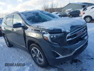 2021 GMC Terrain SLT with VIN 3GKALVEV8ML374592, listed as a IAAI auction lot 41582701 with 49,038 mi miles and . Bid and sale history available at carsss.com. Image 1.