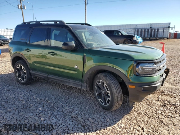 2024 Ford Bronco Sport Outer Banks z VIN 3FMCR9C66RRF41392, wystawiony jako Copart lot #46847235 z przebiegiem 385 mil mil oraz Szkoda całkowita • Salvage title. Historia ofert i sprzedaży dostępna na DreamBid. Obrazek 4.