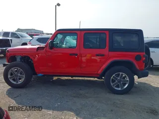 2020 Jeep Wrangler Unlimited Sahara with VIN 1C4HJXEN0LW184564, listed as a IAAI auction lot 42439173 with 79,426 mi miles and . Bid and sale history available at DreamBid. Image 14.