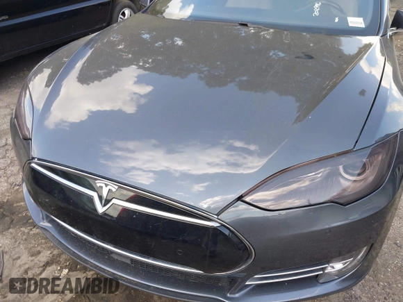 2014 Tesla Model S P85D with VIN 5YJSA1H29EFP63032, listed as a IAAI auction lot 42132145 with Not Provided miles and . Bid and sale history available at DreamBid. Image 6.