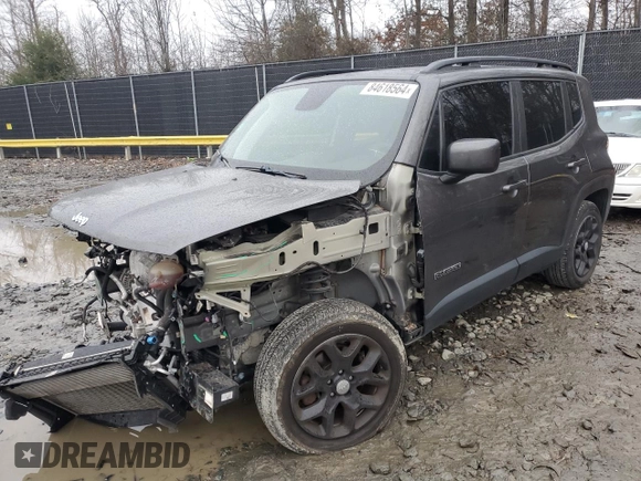 2018 Jeep Renegade Latitude z VIN ZACCJBBB7JPJ39426, wystawiony jako Copart lot #84618564 z przebiegiem Nie podano mil oraz Szkoda całkowita • Salvage title. Historia ofert i sprzedaży dostępna na DreamBid. Obrazek 1.