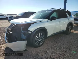 2022 Nissan Pathfinder Platinum with VIN 5N1DR3DG7NC268318, listed as a Copart auction lot 49682025 with 23,285 mi miles and Salvage Title. Bid and sale history available at carsss.com. Image 1.