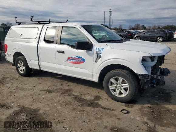 2021 Ford F-150 XL with VIN 1FTEX1CP9MKE07079, listed as a Copart auction lot 85734764 with 90,771 mi miles and Salvage title. Bid and sale history available at DreamBid. Image 4.