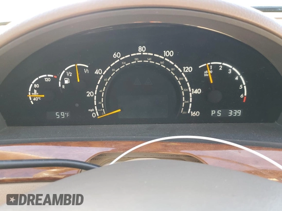 2001 Mercedes-Benz S-Class with VIN WDBNG70J51A188530, listed as a Copart auction lot 42014835 with 0 mi miles and Salvage Title. Bid and sale history available at carsss.com. Image 9.