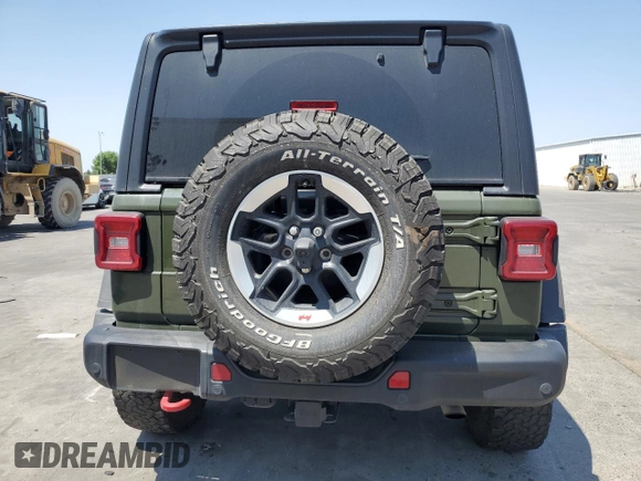 2021 Jeep Wrangler Unlimited Rubicon z VIN 1C4HJXFG6MW700458, wystawiony jako Copart lot #59791015 z przebiegiem 45 562 mil mil oraz Szkoda całkowita • Salvage title. Historia ofert i sprzedaży dostępna na DreamBid. Obrazek 6.