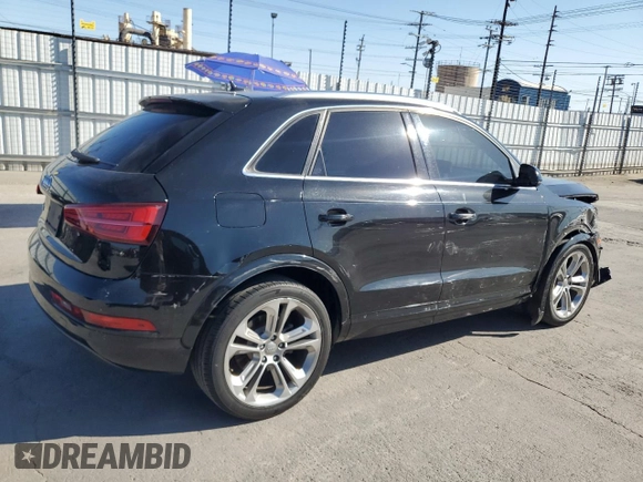 2017 Audi Q3 Premium Plus with VIN WA1HCCFS0HR009755, listed as a Copart auction lot 52728145 with 105,459 mi miles and Salvage title. Bid and sale history available at DreamBid. Image 3.