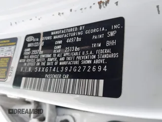 2018 Kia Optima LX z VIN 5XXGT4L39JG272694, wystawiony jako IAAI lot #42155363 z przebiegiem 115 417 mil mil oraz . Historia ofert i sprzedaży dostępna na DreamBid. Obrazek 9.