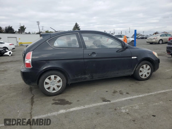 2007 Hyundai Accent GS with VIN KMHCM36C47U039595, listed as a Copart auction lot 43399775 with 107,882 mi miles and Salvage title. Bid and sale history available at DreamBid. Image 3.