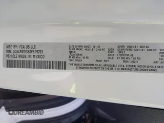 2025 Ram ProMaster Cargo Tradesman with VIN 3C6LRVDG5SE519201, listed as a IAAI auction lot 42207796 with 9,624 mi miles and . Bid and sale history available at DreamBid. Image 9.