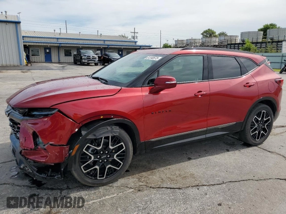 2023 Chevrolet Blazer RS with VIN 3GNKBKRS0PS111791, listed as a Copart auction lot 61248575 with 14,702 mi miles and Salvage title. Bid and sale history available at DreamBid. Image 1.