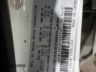 2013 Mazda 3 GX with VIN JM1BL1KF5D1727545, listed as a Copart auction lot 81896933 with 171,426 mi miles and Salvage Title. Bid and sale history available at carsss.com. Image 12.