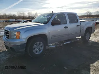 2012 GMC Sierra 1500 SLE with VIN 3GTP2VE70CG180057, listed as a Copart auction lot 46875355 with 185,090 mi miles and Salvage Title. Bid and sale history available at DreamBid. Image 1.