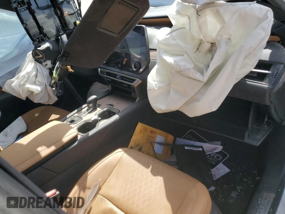 2023 Lexus RX 350h with VIN 2T2BBMCA6PC009683, listed as a Copart auction lot 50993235 with 21,001 mi miles and Salvage title. Bid and sale history available at DreamBid. Image 8.