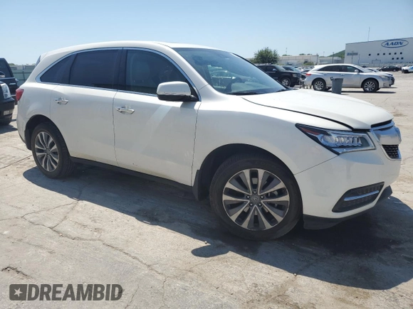 2014 Acura MDX Technology z VIN 5FRYD4H47EB022316, wystawiony jako Copart lot #56894405 z przebiegiem 56 343 mil mil oraz Szkoda całkowita • Salvage title. Historia ofert i sprzedaży dostępna na DreamBid. Obrazek 4.
