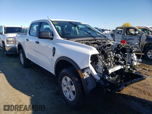 2024 Ford Ranger XL with VIN 1FTER4BH5RLE20838, listed as a Copart auction lot 80148874 with 7,312 mi miles and Salvage Title. Bid and sale history available at carsss.com. Image 4.
