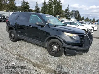 2014 Ford Utility Police Interceptor with VIN 1FM5K8AR9EGB91181, listed as a Copart auction lot 75281004 with 129,457 mi miles and Salvage Title. Bid and sale history available at carsss.com. Image 4.