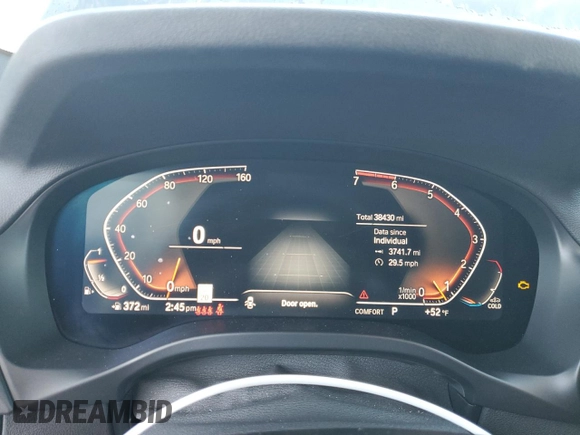 2022 BMW X4 xDrive30i with VIN 5UX33DT05N9M86605, listed as a Copart auction lot 40251784 with 38,430 mi miles. Bid and sale history available at carsss.com. Image 9.