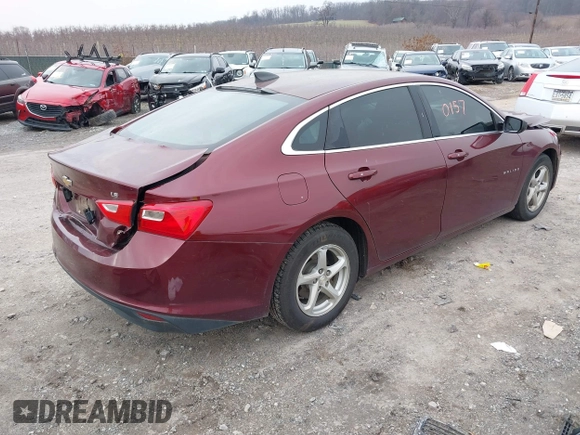 2016 Chevrolet Malibu LS with VIN 1G1ZB5ST6GF256794, listed as a IAAI auction lot 41230157 with 202,643 mi miles and . Bid and sale history available at carsss.com. Image 4.