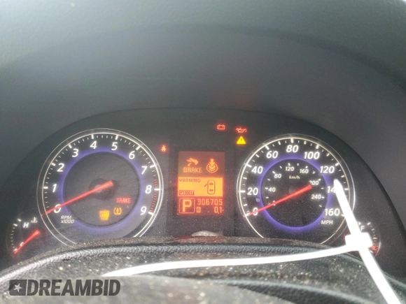 2008 Infiniti G35 Journey z VIN JNKBV61E88M223655, wystawiony jako Copart lot #56632495 z przebiegiem 306 705 mil mil oraz Szkoda całkowita • Salvage title. Historia ofert i sprzedaży dostępna na DreamBid. Obrazek 9.