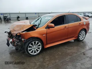 2010 Mitsubishi Lancer GTS with VIN JA32U8FW8AU020223, listed as a Copart auction lot 44645215 with 0 mi miles and Salvage Title. Bid and sale history available at carsss.com. Image 1.