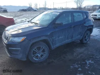 2018 Jeep Compass Sport with VIN 3C4NJDAB6JT263687, listed as a Copart auction lot 46403335 with 137,340 mi miles and Salvage Title. Bid and sale history available at carsss.com. Image 1.
