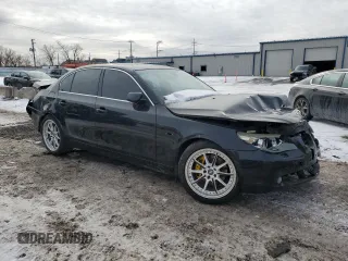 2007 BMW 5 Series 530xi with VIN WBANF73517CU25107, listed as a Copart auction lot 45581435 with 249,612 mi miles and Salvage Title. Bid and sale history available at carsss.com. Image 4.