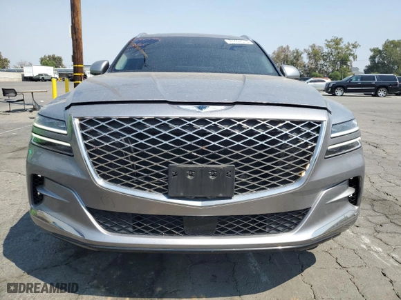 2021 Genesis GV80 with VIN KMUHB4SB5MU040802, listed as a Copart auction lot 71497074 with 45,321 mi miles and Salvage Title. Bid and sale history available at carsss.com. Image 5.