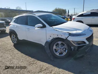 2023 Hyundai Kona SEL with VIN KM8K32AB1PU049637, listed as a Copart auction lot 88974675 with 18,453 mi miles and Salvage Title. Bid and sale history available at DreamBid. Image 4.