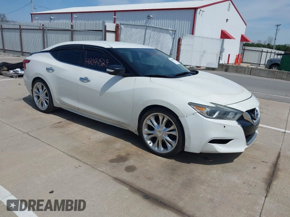 2016 Nissan Maxima SV with VIN 1N4AA6AP4GC396173, listed as a IAAI auction lot 42094529 with 137,397 mi miles and . Bid and sale history available at DreamBid. Image 1.