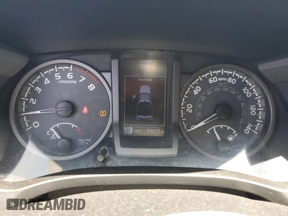 2019 Toyota Tacoma SR with VIN 3TMCZ5AN2KM277551, listed as a Copart auction lot 61586585 with 59,670 mi miles and Salvage title. Bid and sale history available at DreamBid. Image 9.