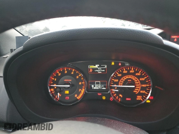 2016 Subaru WRX Limited with VIN JF1VA1L69G9802700, listed as a Copart auction lot 49004565 with 136,571 mi miles and Salvage Title. Bid and sale history available at carsss.com. Image 9.