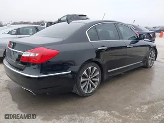 2013 Hyundai Genesis 5.0L R-Spec with VIN KMHGC4DH5DU256092, listed as a IAAI auction lot 41554850 with 163,573 mi miles. Bid and sale history available at carsss.com. Image 4.