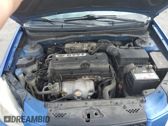2009 Kia Rio LX with VIN KNADE223696530633, listed as a Copart auction lot 68371794 with 165,505 mi miles and Salvage Title. Bid and sale history available at DreamBid. Image 13.