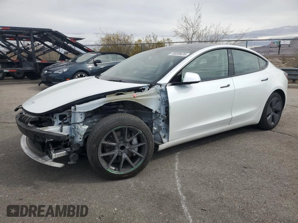 2023 Tesla Model 3 with VIN 5YJ3E1EA5PF413923, listed as a Copart auction lot 49008435 with 28,373 mi miles and Salvage Title. Bid and sale history available at DreamBid. Image 1.