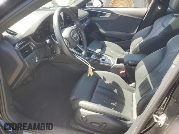 2023 Audi A4 S line Premium Plus with VIN WAUEAAF42PN003950, listed as a Copart auction lot 53140665 with 24,046 mi miles and Salvage Title. Bid and sale history available at DreamBid. Image 7.