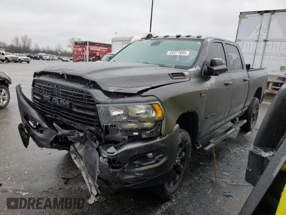 2020 Ram 2500 Big Horn with VIN 3C6UR5DJXLG192347, listed as a Copart auction lot 44371895 with 42,884 mi miles and Salvage Title. Bid and sale history available at carsss.com. Image 1.